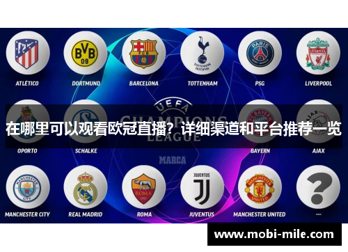 在哪里可以观看欧冠直播?详细渠道和平台推荐一览 在哪里可以观看欧冠直播?详细渠道和平台推荐一览