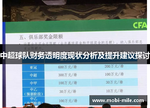 中超球队财务透明度现状分析及提升建议探讨 中超球队财务透明度现状分析及提升建议探讨
