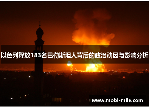 以色列释放183名巴勒斯坦人背后的政治动因与影响分析 以色列释放183名巴勒斯坦人背后的政治动因与影响分析