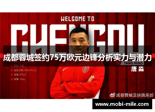 成都蓉城签约75万欧元边锋分析实力与潜力 成都蓉城签约75万欧元边锋分析实力与潜力