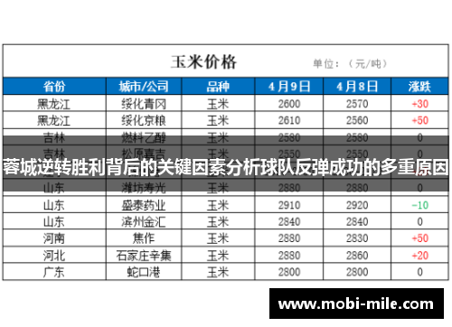 蓉城逆转胜利背后的关键因素分析球队反弹成功的多重原因