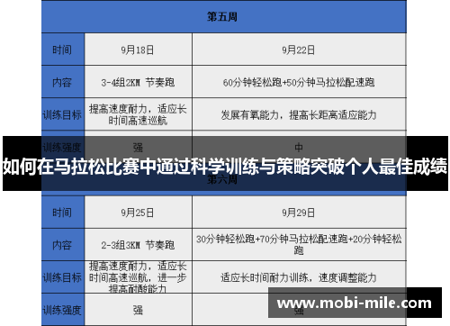 如何在马拉松比赛中通过科学训练与策略突破个人最佳成绩